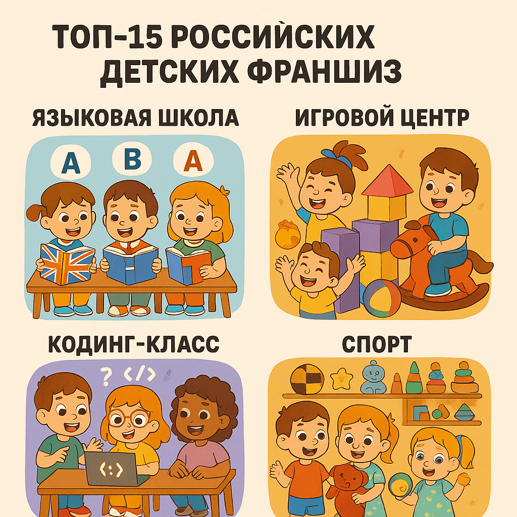 ТОП-15 детских франшиз в 2025 году