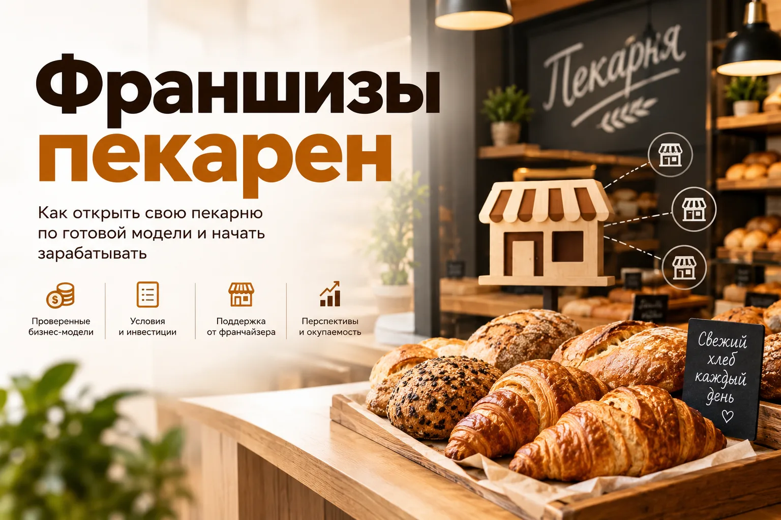 Франшизы пекарен — ТОП-10 франшиз, чтобы открыть пекарню в 2026 году