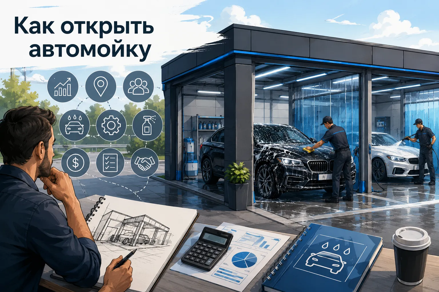 Как открыть автомойку с нуля: пошаговая инструкция и бизнес-план мойки с мойщиками